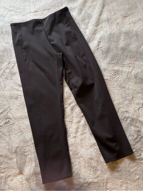 Senita Athletics Black Ribbed Commuter Pants Size Medium